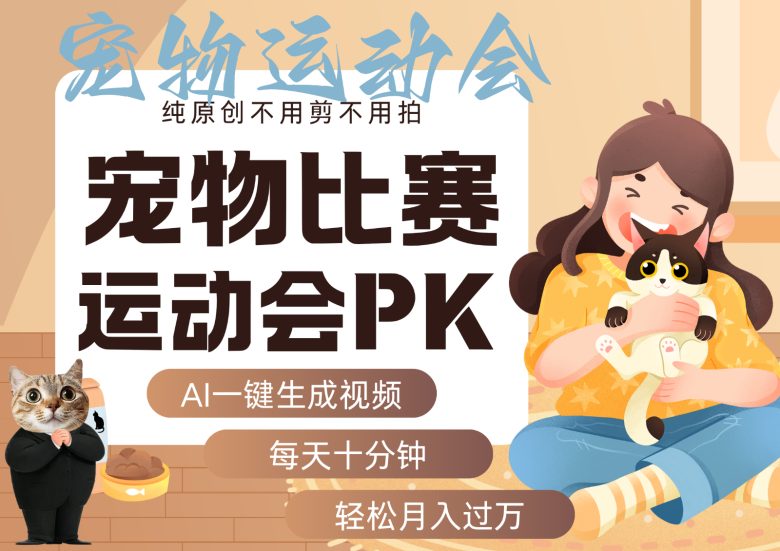 AI萌宠运动员跳水 射击 篮球 足球比赛 每天十分钟 附详细提示词文案库 代替做…