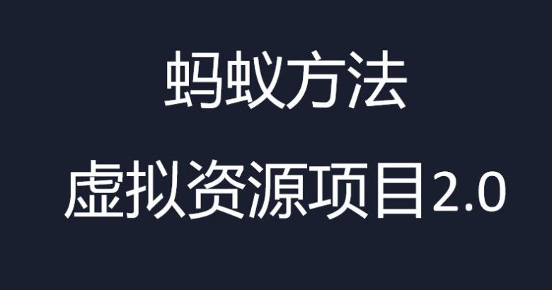 虚拟资源掘金课，虚拟资源的全套玩法 价值1980元(探索虚拟资源全套玩法，实现创业致富之路)