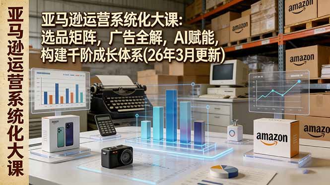 亚马逊运营系统化大课:选品矩阵,广告全解,AI赋能,构建千阶成长体系(26年3月更新)