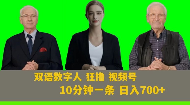 Ai生成双语数字人狂撸视频号，日入700+内附251G素材【揭秘】(揭秘AI生成双语数字人狂撸视频号的赚钱之道)