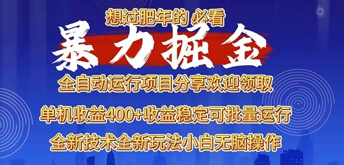 2025暴力掘金项目,想过肥年必看!