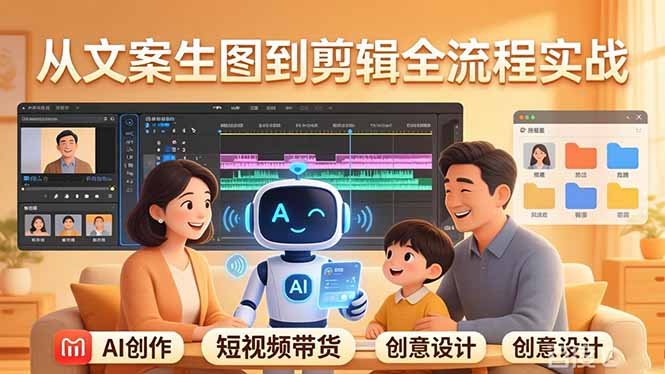 原创 AI 剧情短视频带货:AI+家庭剧情+带货广告,从文案生图到剪辑全流程实战