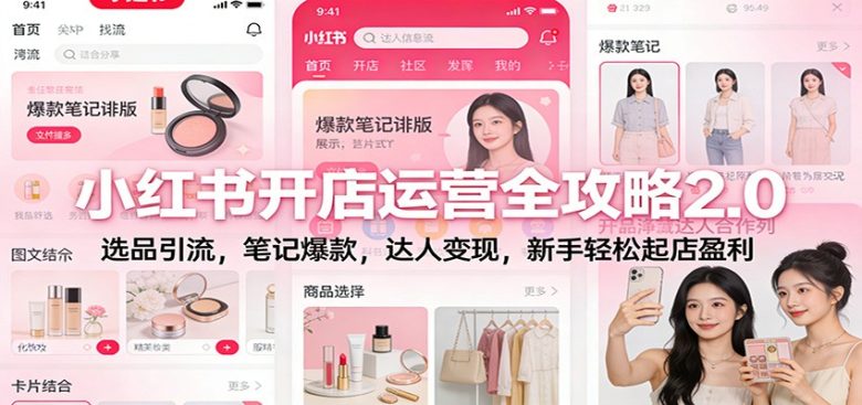 小红书开店运营全攻略2.0:选品引流,笔记爆款,达人变现,新手轻松起店盈利