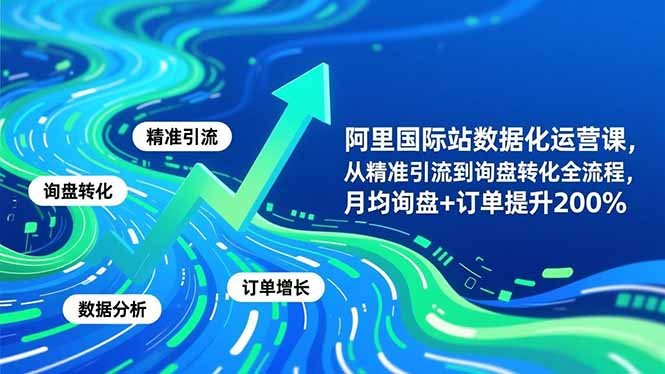 阿里国际站数据化运营课-11月,从精准引流到询盘转化全流程,月均询盘+订单提升200%