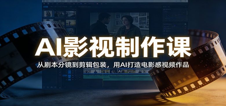 AI影视制作课:从剧本分镜到剪辑包装,用AI打造电影感视频作品