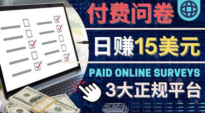 参与付费调查，利用自己的空闲时间完成问卷，适合新手的平台，日赚15美元(网络兼职赚钱指南3大正规平台助你日赚15美元)