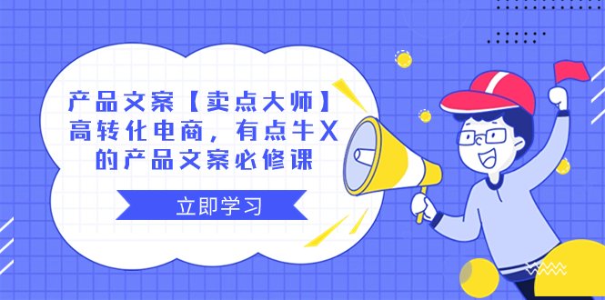产品文案【卖点 大师】高转化电商,有点牛X的 产品文案必修课(提升产品竞争力与转化率的必备课程) 产品文案【卖点 大师】高转化电商,有点牛X的 产品文案必修课(提升产品竞争力与转化率的必备课程)