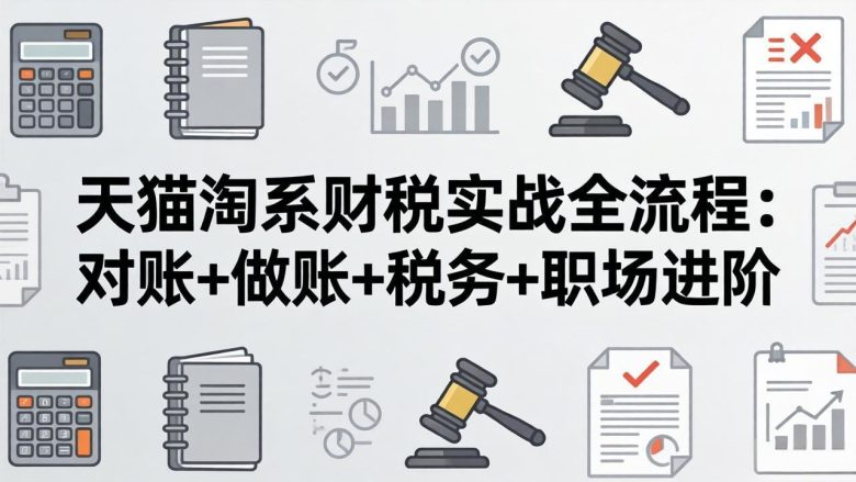 天猫淘系财税实战全流程：对账+做账+税务+职场进阶，手把手吃透平台财税每一环