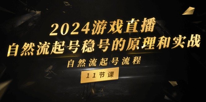 2024游戏直播自然流起号稳号的原理和实战,自然流起号流程(11节) 2024游戏直播自然流起号稳号的原理和实战,自然流起号流程(11节)
