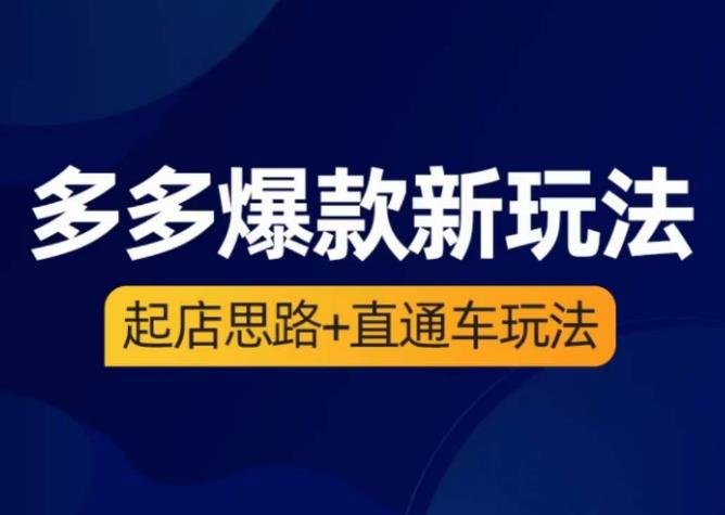 海神·多多爆款新玩法,起店思路+直通车玩法(3节精华课)(掌握多多爆款新玩法,提升店铺运营效果) 海神·多多爆款新玩法,起店思路+直通车玩法(3节精华课)(掌握多多爆款新玩法,提升店铺运营效果)