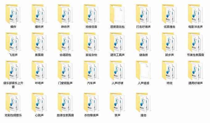 宝藏音效合集包!60+多种音效分类,共计3900个,分类清晰,全中文分类,高品质剪辑音效素材包