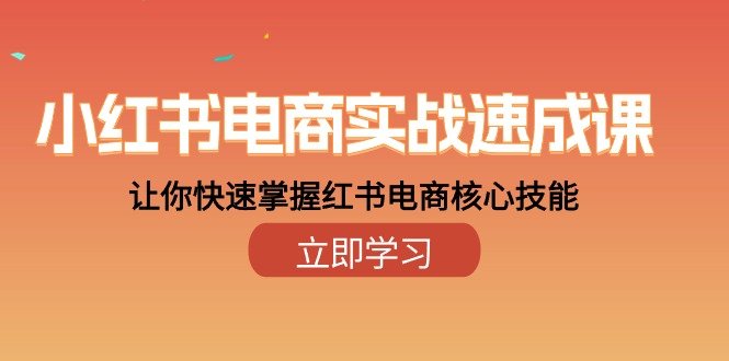 小红书电商实战速成课,让你快速掌握红书电商核心技能(28课) 小红书电商实战速成课,让你快速掌握红书电商核心技能(28课)
