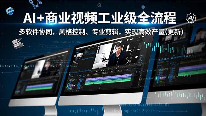 AI+商业视频工业级全流程-2期,多软件协同、风格控制、专业剪辑,实现高效量产(更新)