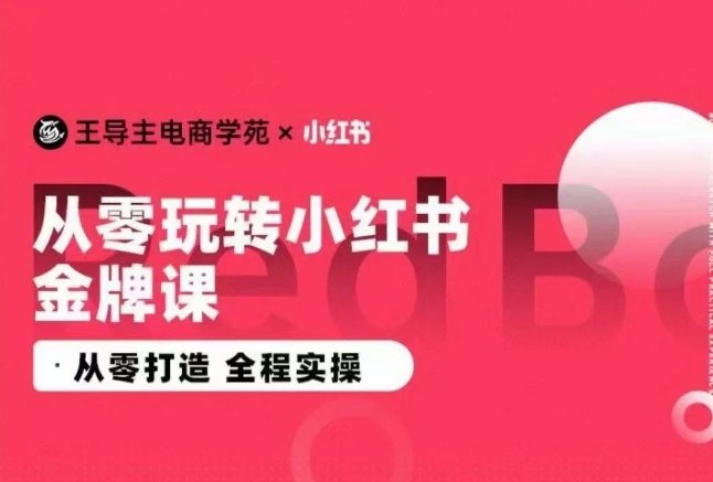 王导主·小红书电商运营实操课,从零打造 全程实操 王导主·小红书电商运营实操课,从零打造 全程实操