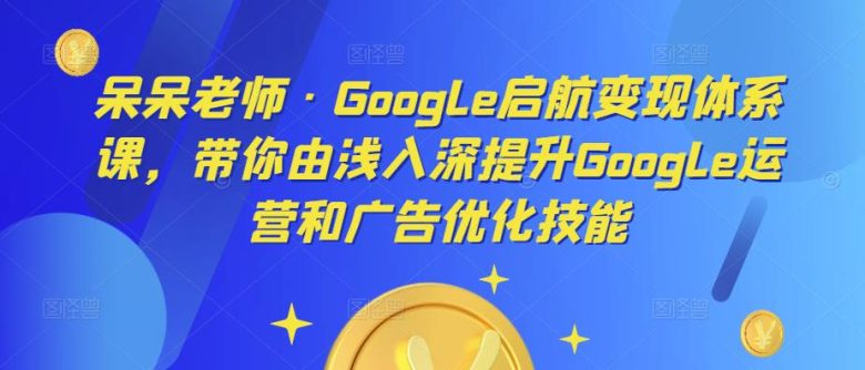 呆呆老师·Google启航变现体系课，带你由浅入深提升Google运营和广告优化技能(深度掌握Google广告运营与优化，提升电商业务转化效果)