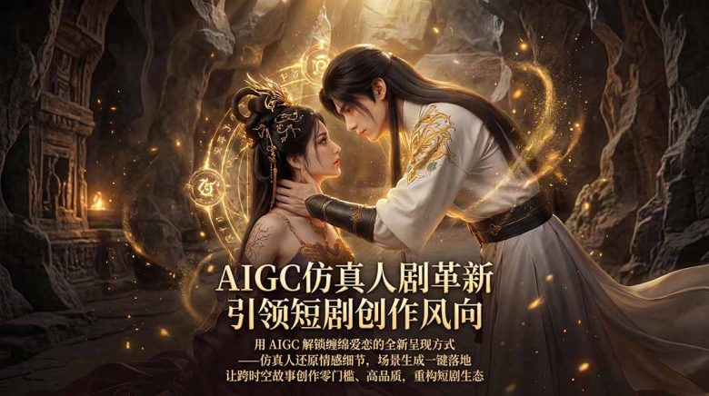 AIGC 仿真人短剧创作革新,解锁仙侠爱恋全新呈现,一键出高质场景,零门槛打造爆款剧集