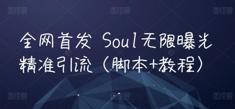 全网首发 Soul无限曝光精准引流（脚本+教程）(探索全网首发的Soul无限曝光精准引流技巧)