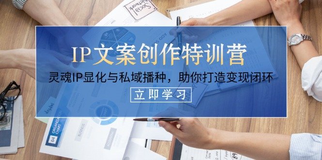 IP文案创作特训营,灵魂IP显化与私域播种,助你打造变现闭环(14节课)