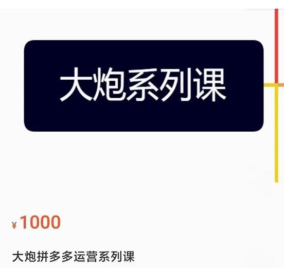 大炮拼多多运营系列课，各类​玩法合集，拼多多运营玩法实操(深度解析拼多多运营策略与实操技巧)