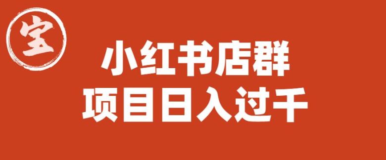宝哥小红书店群项目,日入过千(图文教程)【揭秘】(揭秘小红书店群项目低门槛、高收益的新商机)