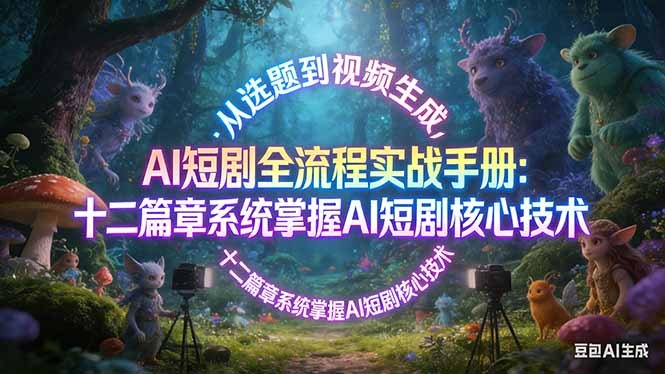 AI 短剧全流程实战手册:从选题到视频生成,十二篇章系统掌握 AI 短剧核心技术