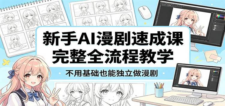 新手AI漫剧速成课：完整全流程教学，不用基础也能独立做漫剧