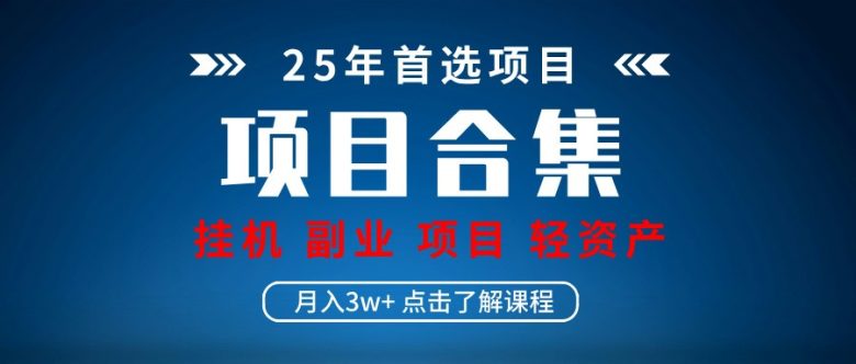 实操项目合集 挂机类型 直播类型 轻资产创业类型 课程分享各项目介绍和原理