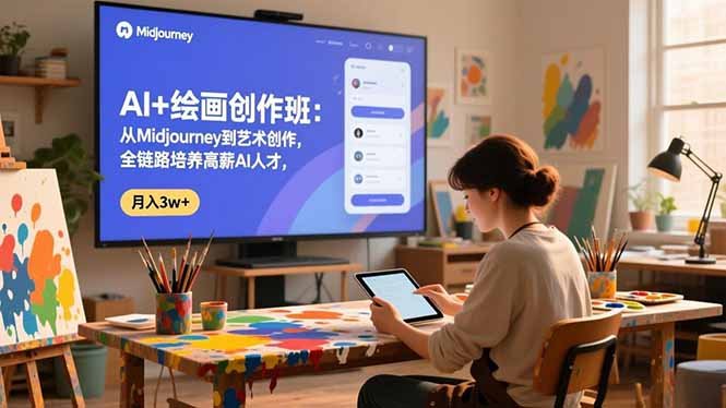 AI+绘画创作班:从Midjourney到艺术创作,全链路培养高薪AI人才,月入3w+