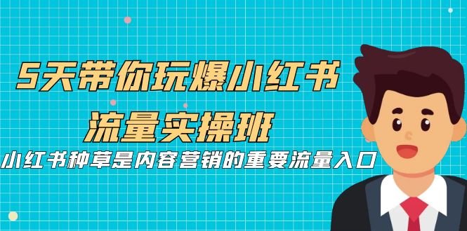 5天带你玩爆小红书流量实操班，小红书种草是内容营销的重要流量入口(深入解析小红书内容营销策略，提升流量获取能力)