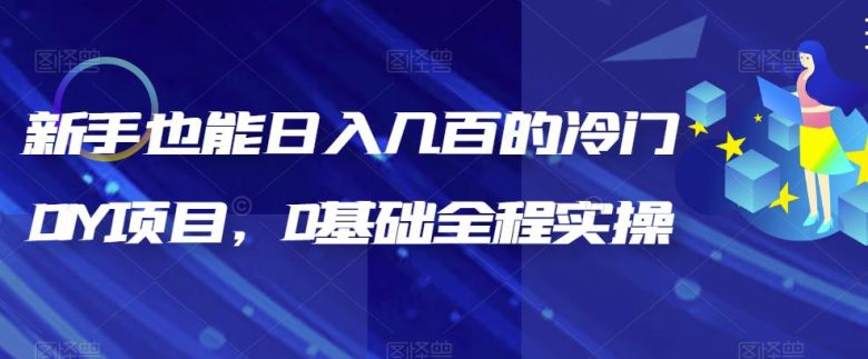 新手也能日入几百的冷门DIY项目，0基础全程实操【揭秘】(冷门DIY项目揭秘新手也能日入几百，引流到私域可长期多次变现)