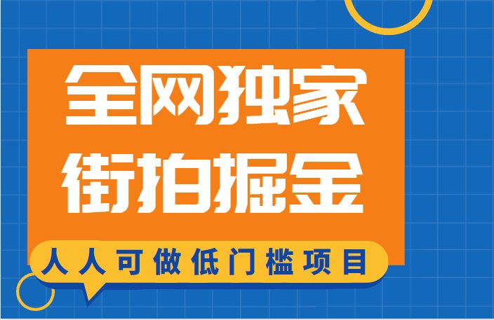 全网独家一街拍掘金，低门槛人人可做的赚钱项目(探索全网独家街拍掘金项目，轻松实现低门槛赚钱)