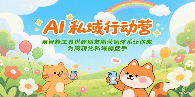 AI私域行动营：用智能工具搭建朋友圈营销体系让你成为高转化私域操盘手