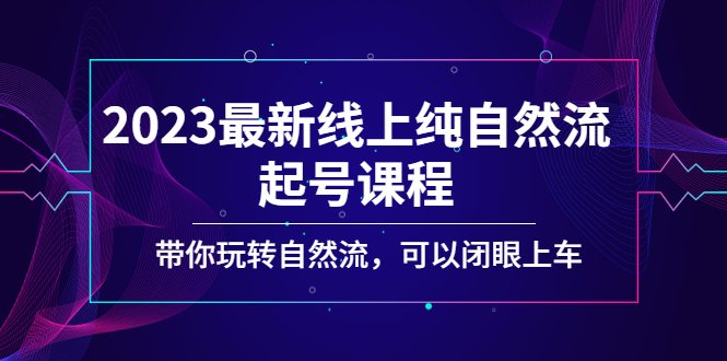 2023最新线上纯自然流起号课程，带你玩转自然流，可以闭眼上车！(探索自然流新玩法，轻松赚取虚拟资源！)
