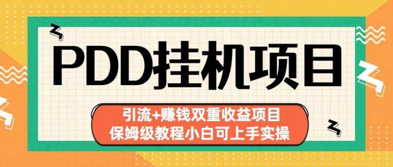拼多多挂机项目 引流+赚钱双重收益项目(保姆级教程小白可上手实操)(拼多多挂机项目保姆级教程助你轻松上手实操)