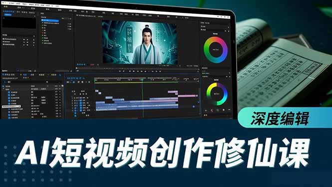 AI短视频创作修仙课,从炼气到金仙、爆款复刻、深度编辑,掌握全栈AI能力