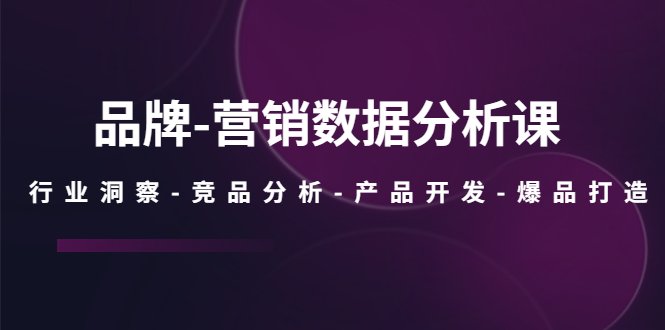 品牌-营销数据分析课,行业洞察-竞品分析-产品开发-爆品打造(深度解析品牌营销数据分析课从行业洞察到爆品打造) 品牌-营销数据分析课,行业洞察-竞品分析-产品开发-爆品打造(深度解析品牌营销数据分析课从行业洞察到爆品打造)