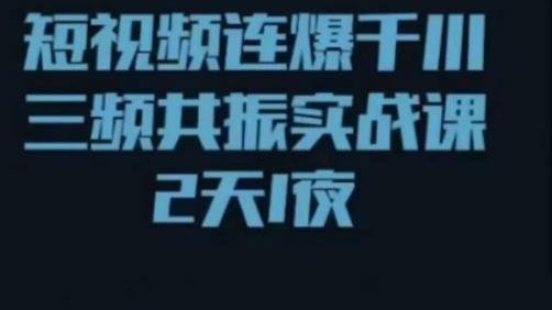 短视频连爆千川三频共振实战课,针对千川如何投放,视频如何打爆专门讲解(深度解析短视频投放与打爆策略) 短视频连爆千川三频共振实战课,针对千川如何投放,视频如何打爆专门讲解(深度解析短视频投放与打爆策略)