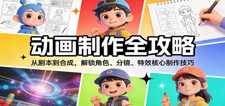 动画制作全攻略:从剧本到合成,解锁角色、分镜、特效核心制作技巧