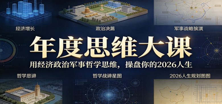 年度思维大课,用经济政治军事哲学思维,操盘你的2026人生