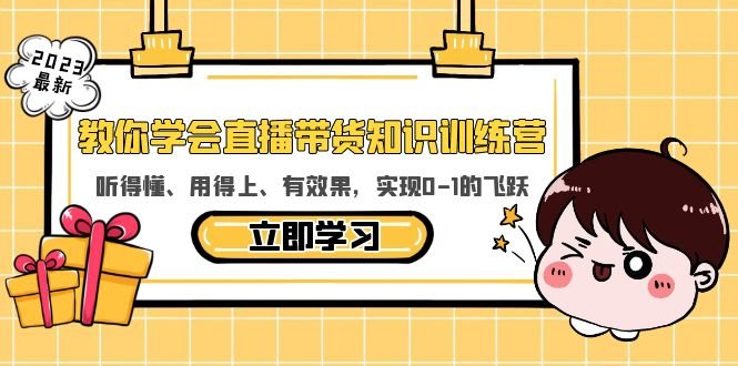 教你学会直播带货知识训练营，听得懂、用得上、有效果，实现0-1的飞跃(全面解析直播带货技巧，助你成为行业翘楚)