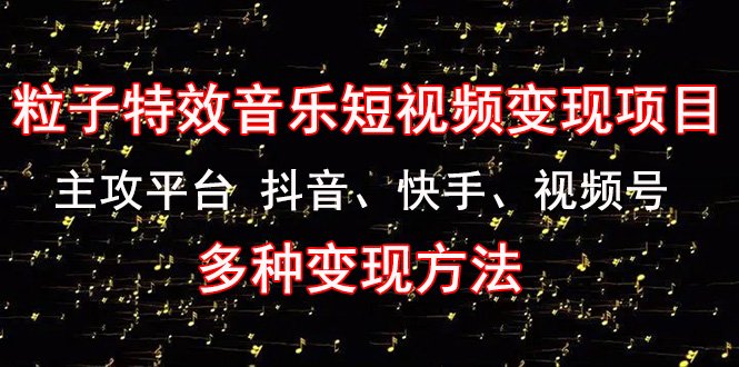 《粒子特效音乐短视频变现项目》主攻平台 抖音、快手、视频号 多种变现方法(《粒子特效音乐短视频变现项目》探索短视频领域的新商机) 《粒子特效音乐短视频变现项目》主攻平台 抖音、快手、视频号 多种变现方法(《粒子特效音乐短视频变现项目》探索短视频领域的新商机)
