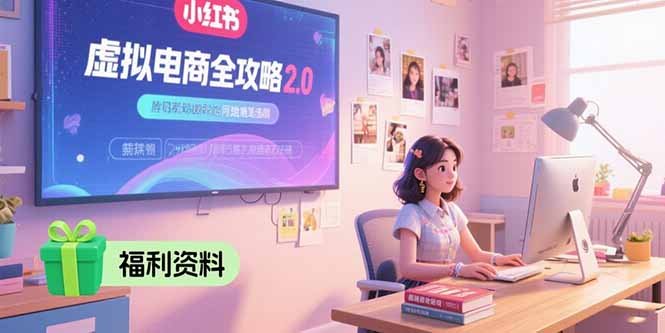 虚拟电商全攻略2.0,开店选品实操流程,账号定位、货源发布、笔记发布技巧
