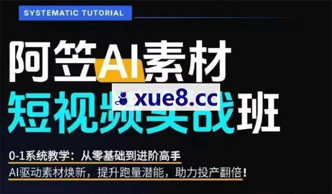 阿笠《AI视频素材实战班》