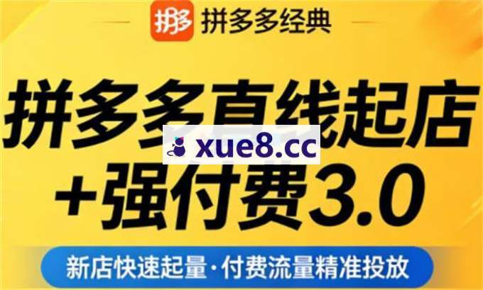 泓一《拼多多直线起店+强付费3.0》