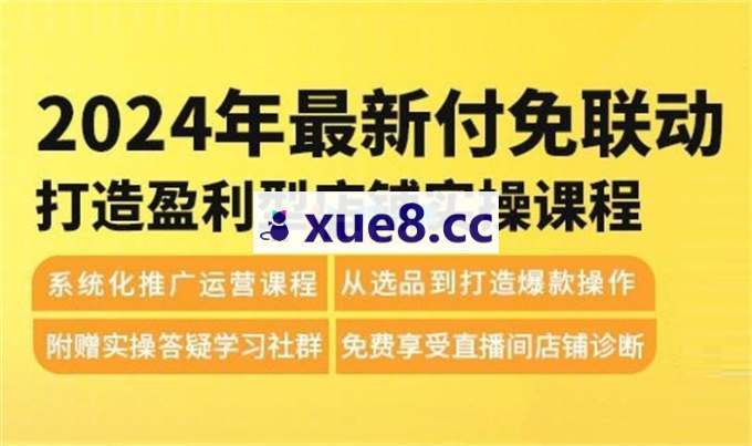 震宇《2024最新付免联动打造盈利型店铺实操课》