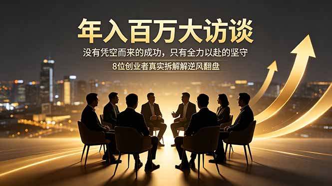 年入百万大访谈：没有凭空而来的成功，只有全力以赴的坚守，8位创业者真实拆解逆风翻盘路