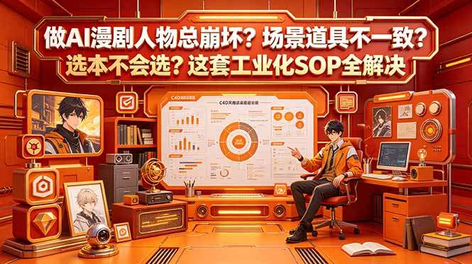 做AI漫剧人物总崩坏？场景道具不一致？选本不会选？这套工业化SOP全解决 (更新)