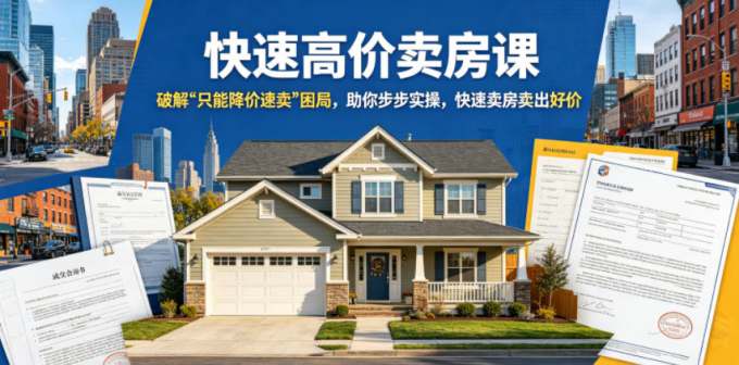 快速高价卖房课，破解“只能降价速卖”困局，助你步步实操，快速卖房卖出好价（更新2026）