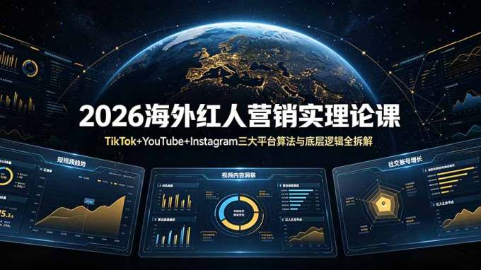 2026海外红人营销实理论课：TikTok+YouTube+Instagram三大平台算法与底层逻辑全拆解