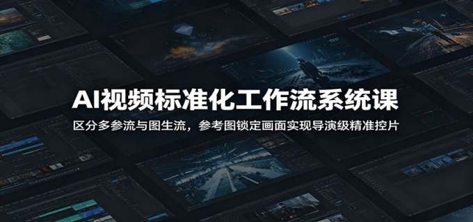 AI视频标准化工作流系统课：区分多参流与图生流，参考图锁定画面实现导演级精准控片